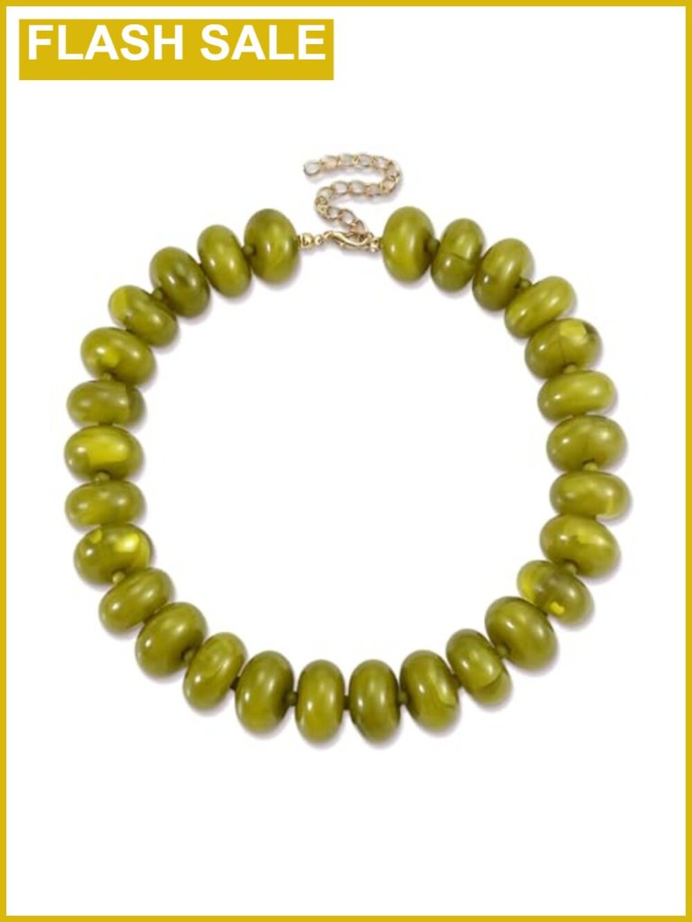 Chunky Resin Beaded Statement Necklace Boho
